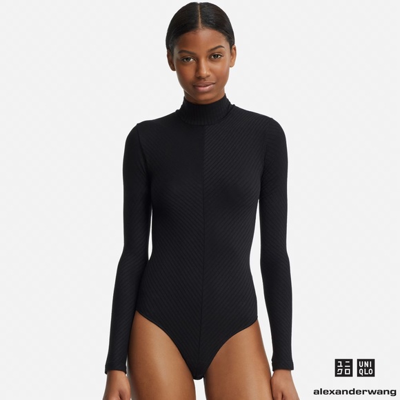 Uniqlo Tops - UNIQLO X ALEXANDER WANG Heattech Extra Warm Long-sleeve Bodysuit, Black, Size M